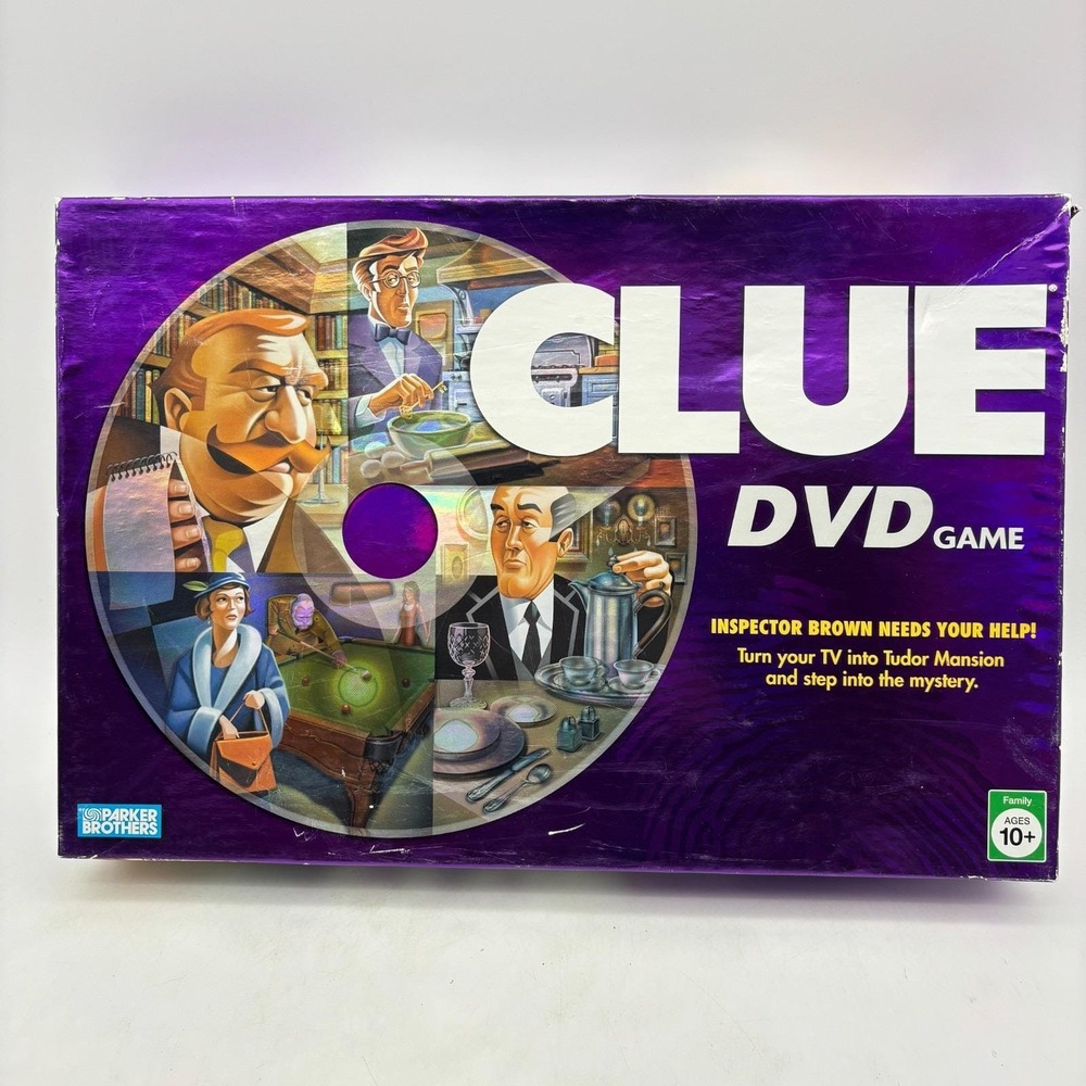 Clue DVD COMPLETE Parker Brothers 2006 Classic Detective Board Game Mystery
